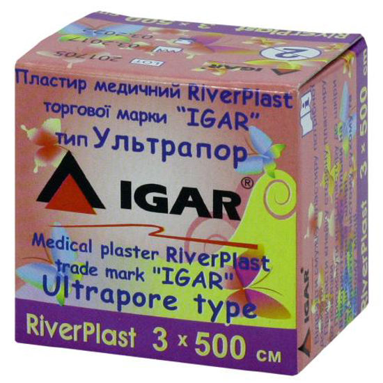 Пластырь медицинский Riverplast IGAR (Игар) 3 см х 500 см
